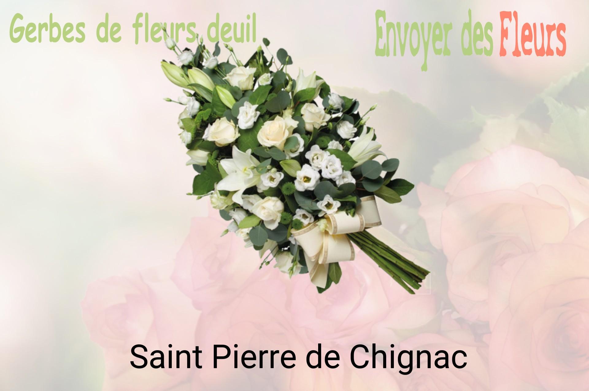 Gerbe de fleurs de deuil livrée à Saint-Pierre-de-Chignac